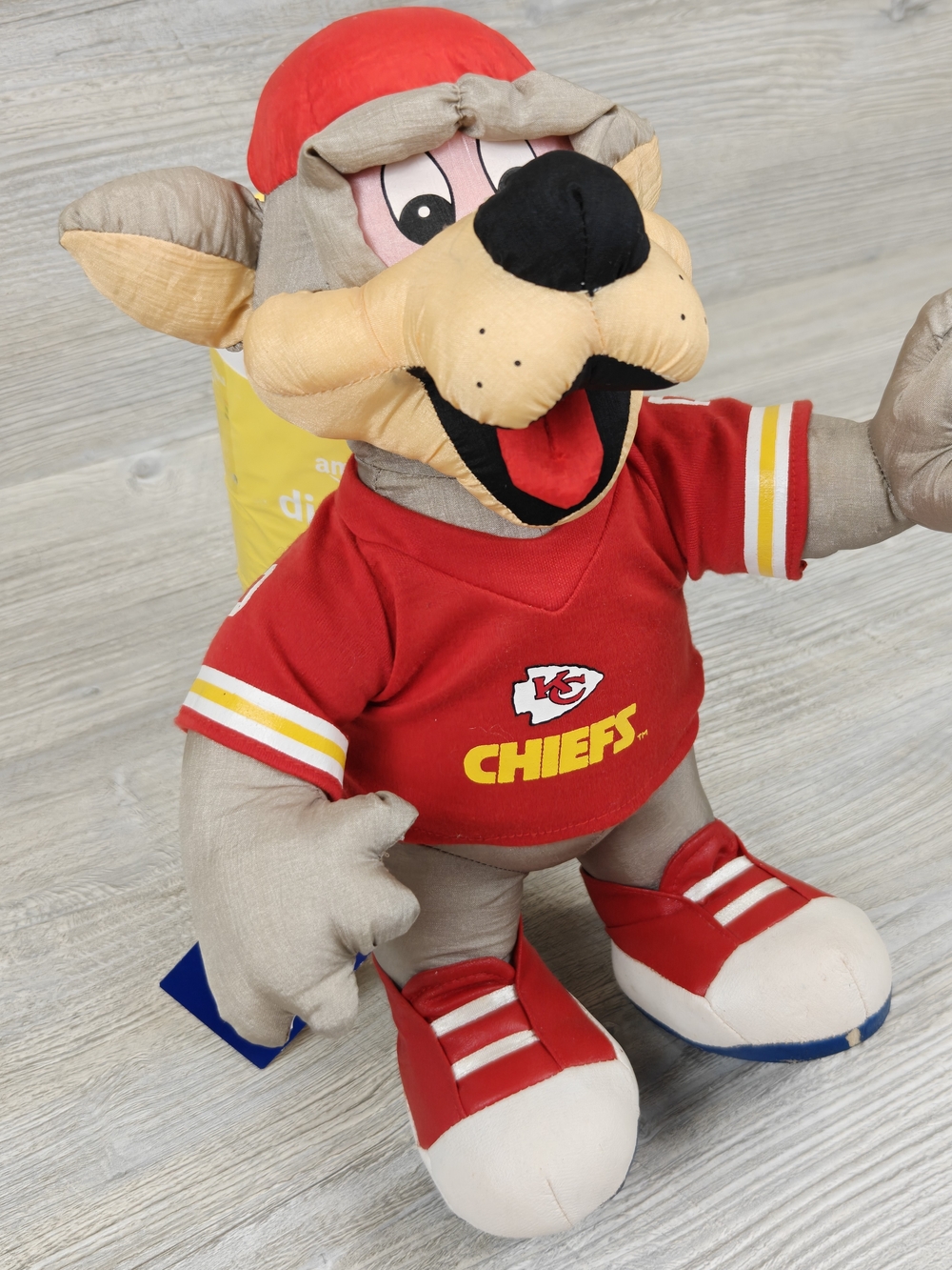 Vintage 1995 KC Wolf Plush Kansas City Chiefs Mascot Stuffins Team Heroes